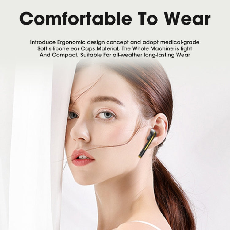 X1 TWS LED Digital Display Wireless Noise Reduction Sport Bluetooth Headphone(White) by bashfashion