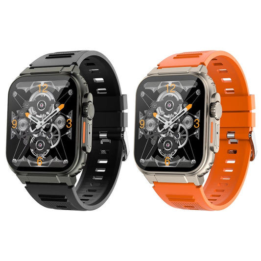 A70 1.96 Inch Health Monitoring Multifunctional IP68 Waterproof Bluetooth Call Smart Watch(Orange) by bashfashion