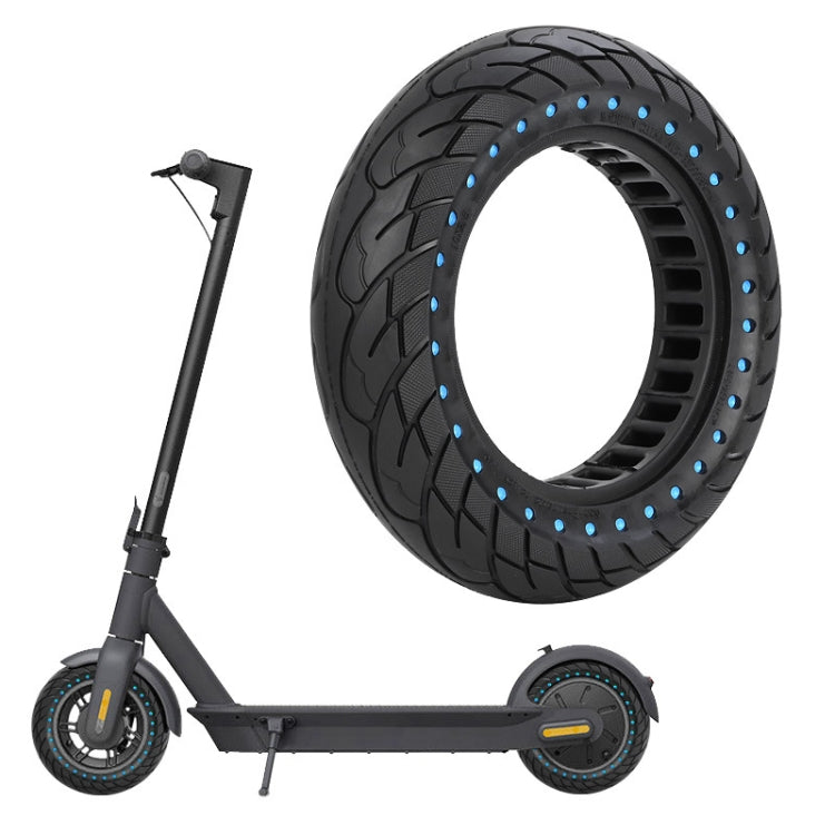 For Ninebot MAX G30 Electric Scooter 10x2.5 Inflatable Honeycomb Solid Run-flat Tire(44mm Slot Blue) by bashfashion