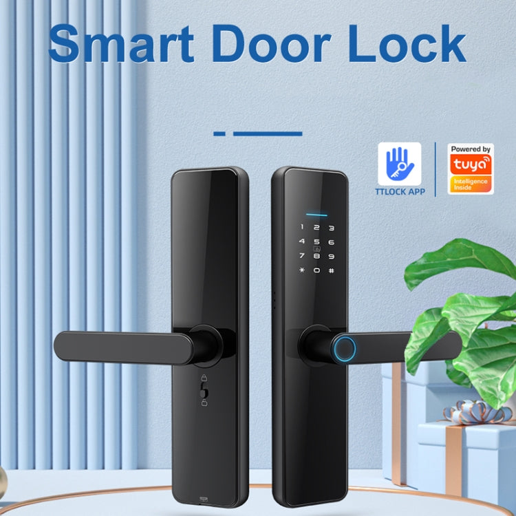 C91 Tuya Smart WiFi Password Fingerprint Electronic Door Lock(Bronze) by bashfashion