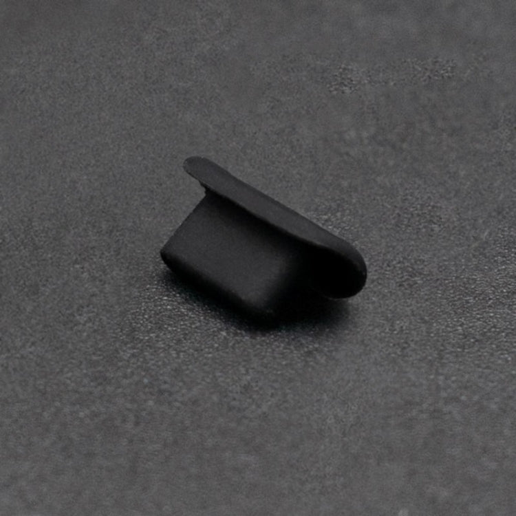 8 Pin Phone Dust Plug Silicone Charging Port Plug(Black) by bashfashion