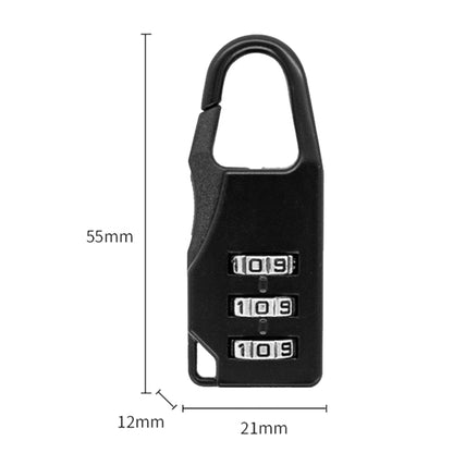Outdoor Travel Backpack Password Hanging Lock Zinc Alloy Suitcase Anti-theft Lock(Silver) by bashfashion