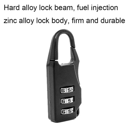 Outdoor Travel Backpack Password Hanging Lock Zinc Alloy Suitcase Anti-theft Lock(Silver) by bashfashion