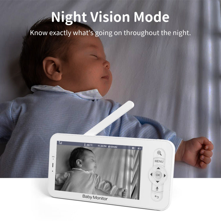 5 Inch HD Baby Monitor Wireless Wifi Baby Care Camera UK Plug by bashfashion