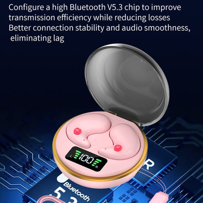 Digital Display Invisible Mini Leisure Stereo Binaural Bluetooth Earphones With Charging Compartment(Black) by bashfashion