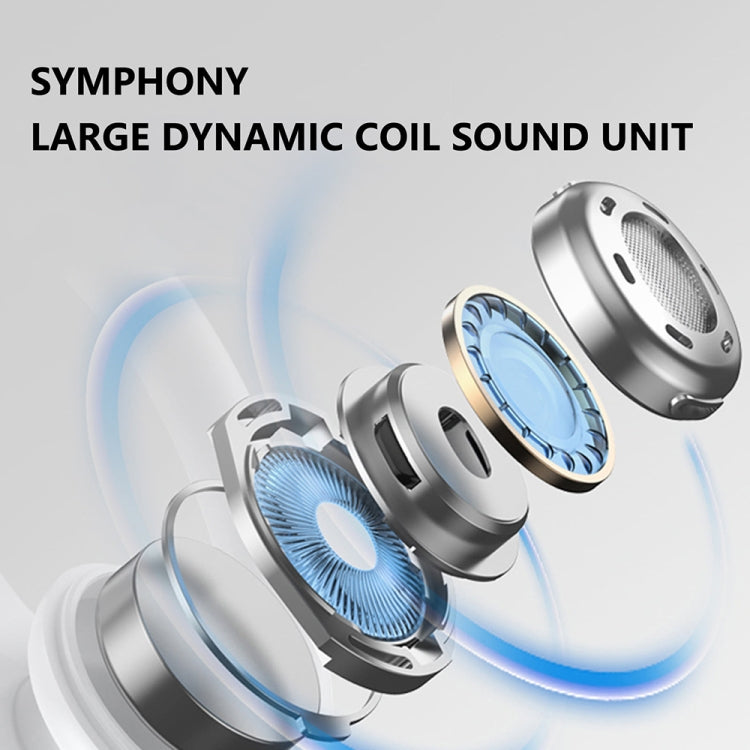 TWS Ear-Mounted LED Digital Display Noise Reduction Bluetooth Earphones With Power Bank Function(Blue) by bashfashion