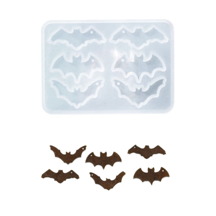 DIY Crystal Glue Mold Halloween Earrings Necklace Pendant Patch Silicone Mold(60-1107) by bashfashion