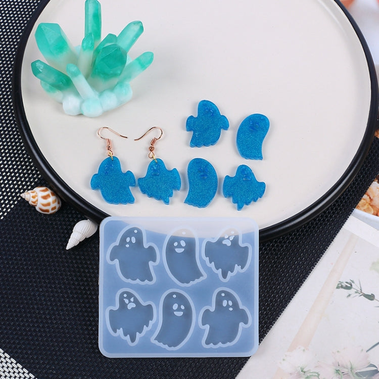 DIY Crystal Glue Mold Halloween Earrings Necklace Pendant Patch Silicone Mold(60-1107) by bashfashion