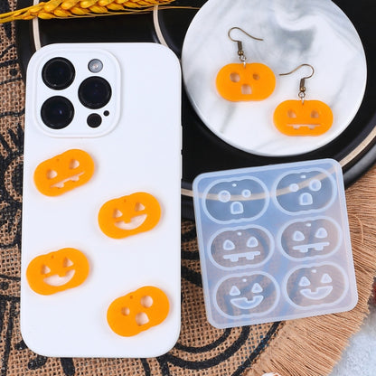 DIY Crystal Glue Mold Halloween Earrings Necklace Pendant Patch Silicone Mold(60-1107) by bashfashion