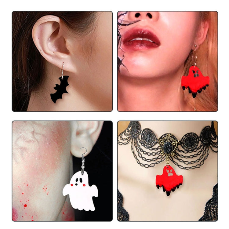 DIY Crystal Glue Mold Halloween Earrings Necklace Pendant Patch Silicone Mold(60-1107) by bashfashion