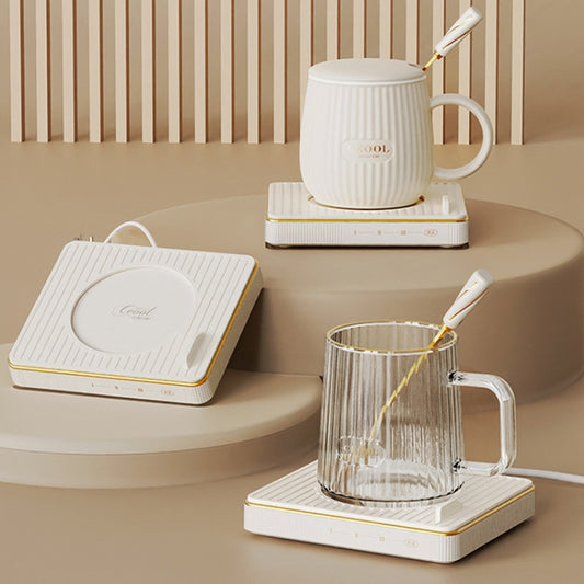CEOOL Thermostatic Cup Electric Heating Coaster Coffee Thermal Cup Pad,CN Plug, Spec: Ceramic Cup by bashfashion