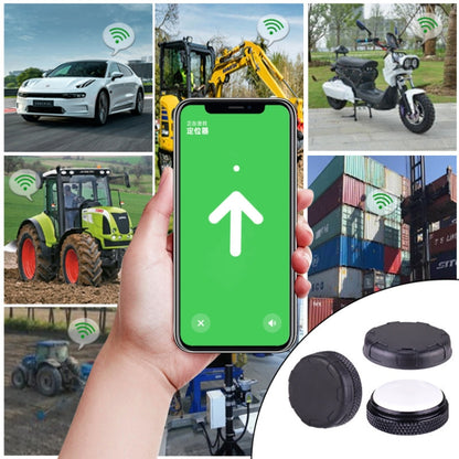 For AirTag Tracker Magnetic Protective Cover Anti-lost Hidden Shell Case(Black) by bashfashion