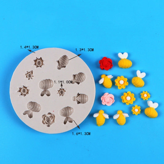 Honeycomb Block Textured Silicone Mold Bee Fondant Chocolate Cake Mold, Speci: Mk-2340 Light Gray by bashfashion