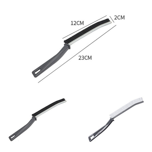 Bathroom Kitchen Tile Corner Cleaning Brush Multifunctional Window Crevice Groove Stiff Brush(Black) by bashfashion