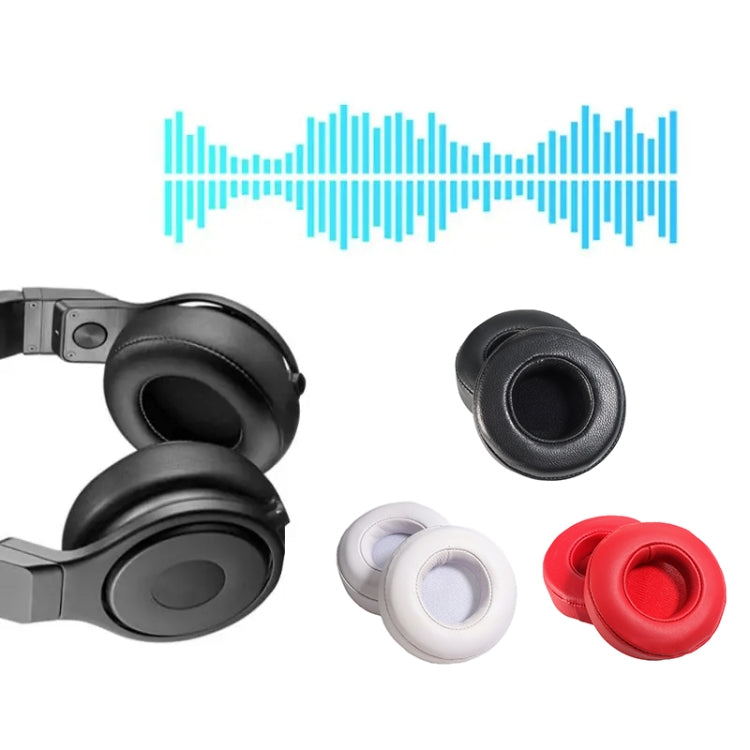 2pcs For Beats Pro Headphones Sheepskin Earmuffs Sponge Earpads(Red) by bashfashion