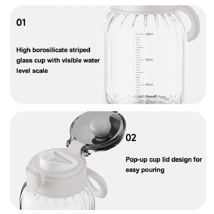 400ml Wireless Instant Water Warmer Electric Kettle For Baby Formula With 15000 MAh Battery Capacity(Pink) by bashfashion