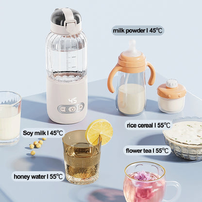 400ml Wireless Instant Water Warmer Electric Kettle For Baby Formula With 15000 MAh Battery Capacity(Orange) by bashfashion