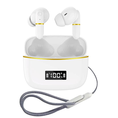 J2 Bluetooth Earphones With Digital Charging Compartment Wireless Charging In-Ear(White) by bashfashion