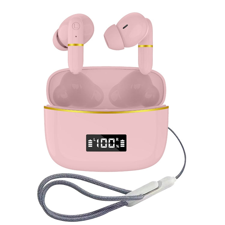 J2 Bluetooth Earphones With Digital Charging Compartment Wireless Charging In-Ear(Pink) by bashfashion