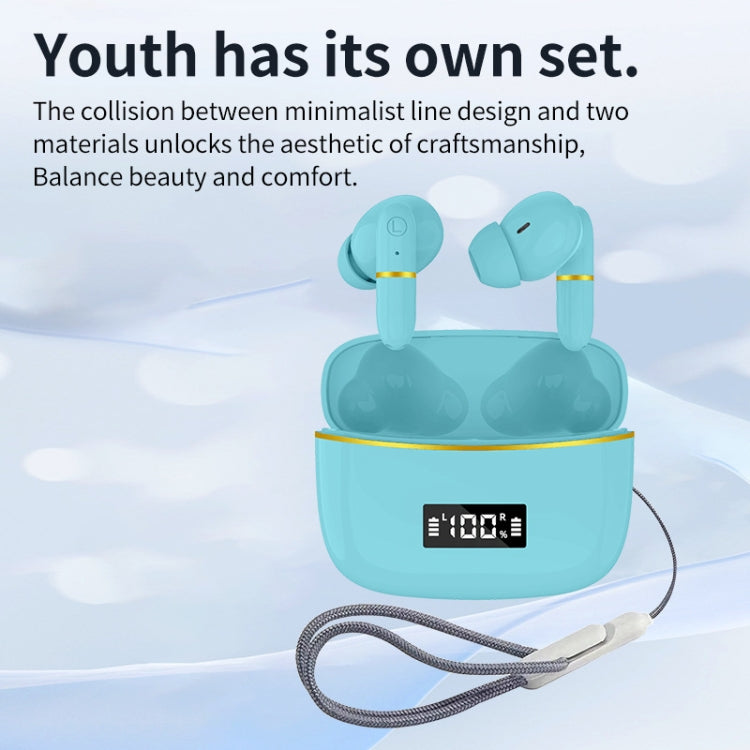 J2 Bluetooth Earphones With Digital Charging Compartment Wireless Charging In-Ear(Pink) by bashfashion