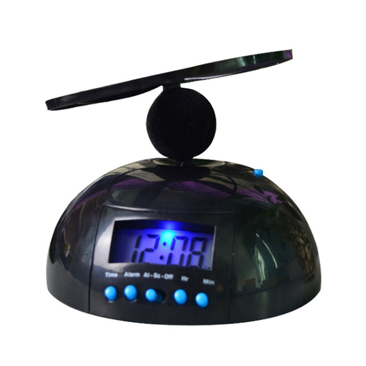 Student Multifunctional LED Flying Alarm Bells Lazy Flying Propeller Digital Alarm Clock(Black) by bashfashion