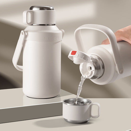 316 Stainless Steel Outdoor Sports Large Capacity Thermos Cup with Tea Filter, Color: 1000ml Black by bashfashion