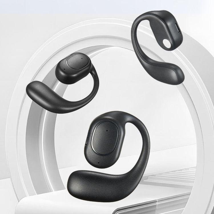 D6 OWS Ear-mounted ENC Noise Reduction Wireless Bluetooth 5.2 Earphones, Color: Black without Accessories by bashfashion
