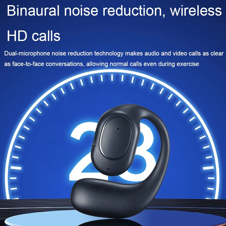 D6 OWS Ear-mounted ENC Noise Reduction Wireless Bluetooth 5.2 Earphones, Color: Black without Accessories by bashfashion