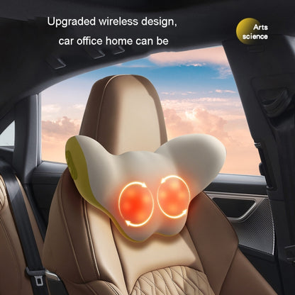 Multi-Function Lumbar Massager Car Cervical Hot Waist Massage Pillow, Specification: Charging Model Gray by bashfashion
