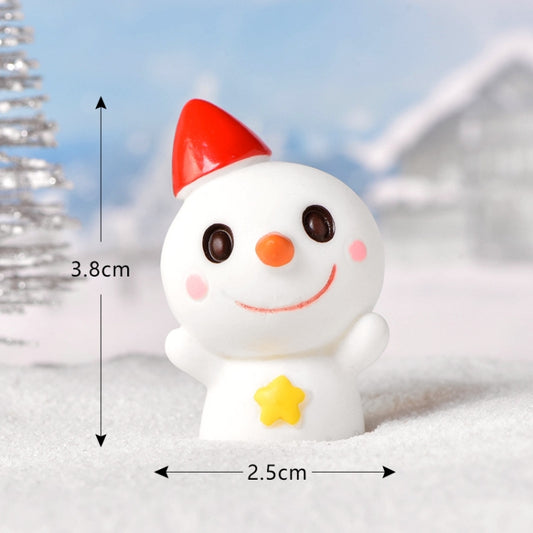 3pcs Christmas Lovely Micro Landscape Snow Ornament Decorative Accessories, Style: No.2 Smile Star by bashfashion