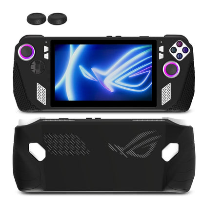 For ASUS ROG Ally Game Console Silicone Protective Cover + Button Cap Set Pocket Gaming Accessories(Black) by bashfashion
