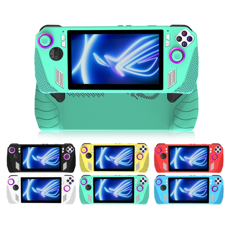 For ASUS ROG Ally Game Console Silicone Protective Cover + Button Cap Set Pocket Gaming Accessories(Blue) by bashfashion