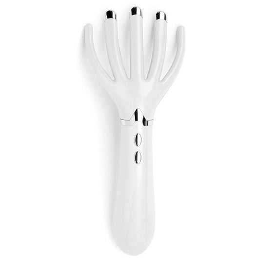 Mini Charging Electric Head Massager Multifunctional Heated Vibration Massage Comb(Pearl White) by bashfashion