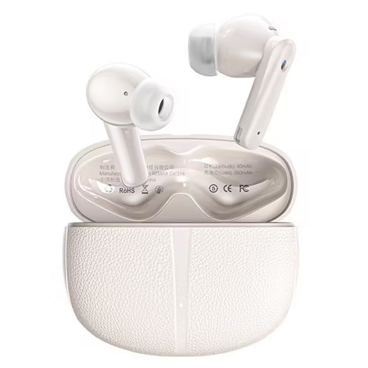 REMAX CozyPods W21N Dual Noise Reduction Bluetooth Earphone Music Call Wireless Earphone(White) by REMAX