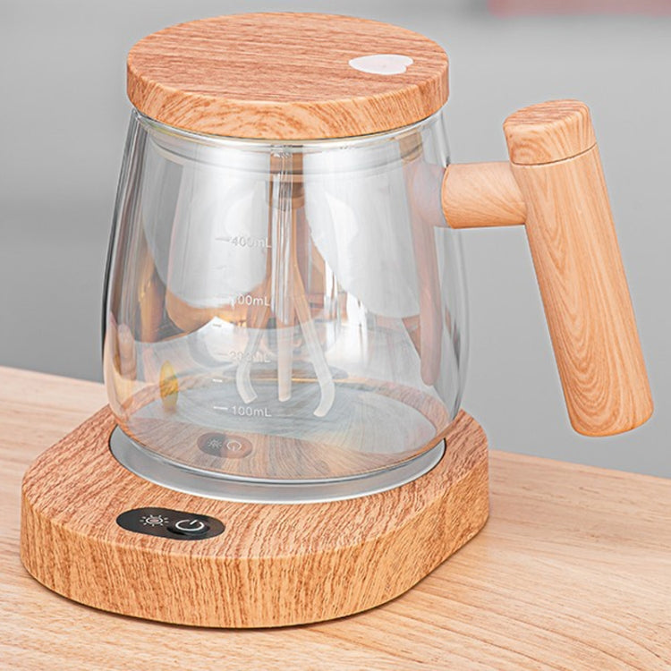 400ml Automatic Stirring Mug Maple Electric Coffee Cup, Style: Battery Colorful Cup+Thermostatic Coaster by bashfashion
