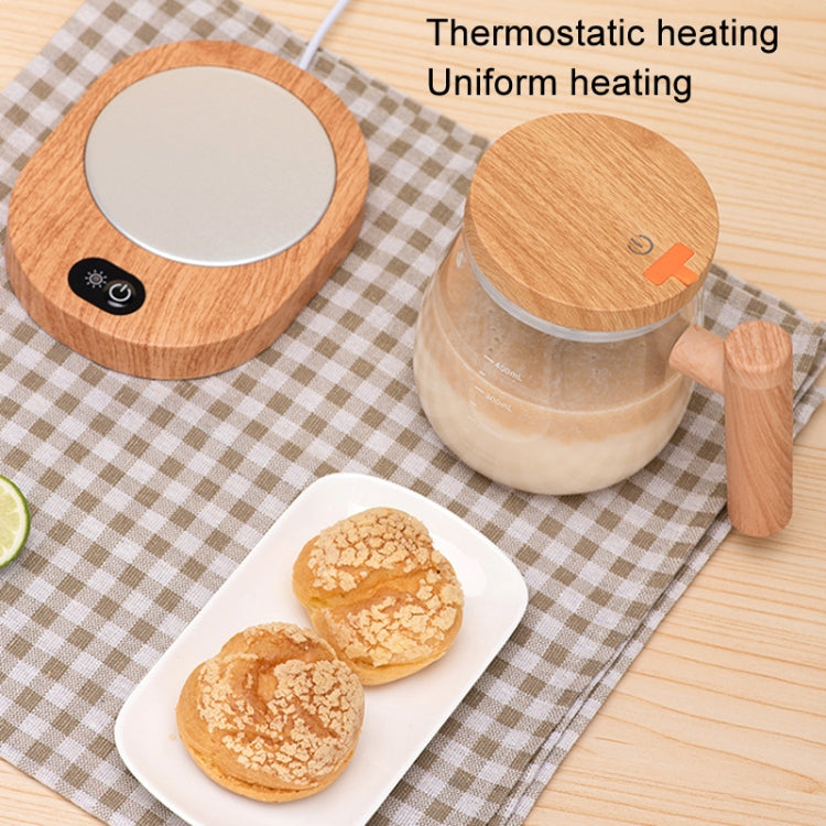 400ml Automatic Stirring Mug Maple Electric Coffee Cup, Style: Battery Colorful Cup+Thermostatic Coaster by bashfashion