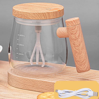 400ml Automatic Stirring Mug Maple Electric Coffee Cup, Style: Rechargeable Transparent Cup by bashfashion
