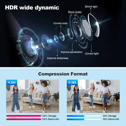 SriHome SH052 Wifi 5MP Wireless PTZ IP AI Auto Tracking Sound&Light Alarm Starlight Color Night Vision Outdoors Surveillance Camera, Plug: EU by SriHome