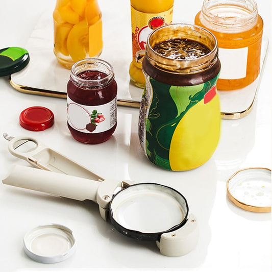 Multifunctional Beer And Beverage Bottle Opener Magnetic Telescopic Cans And Caps Driver(Gray White) by bashfashion