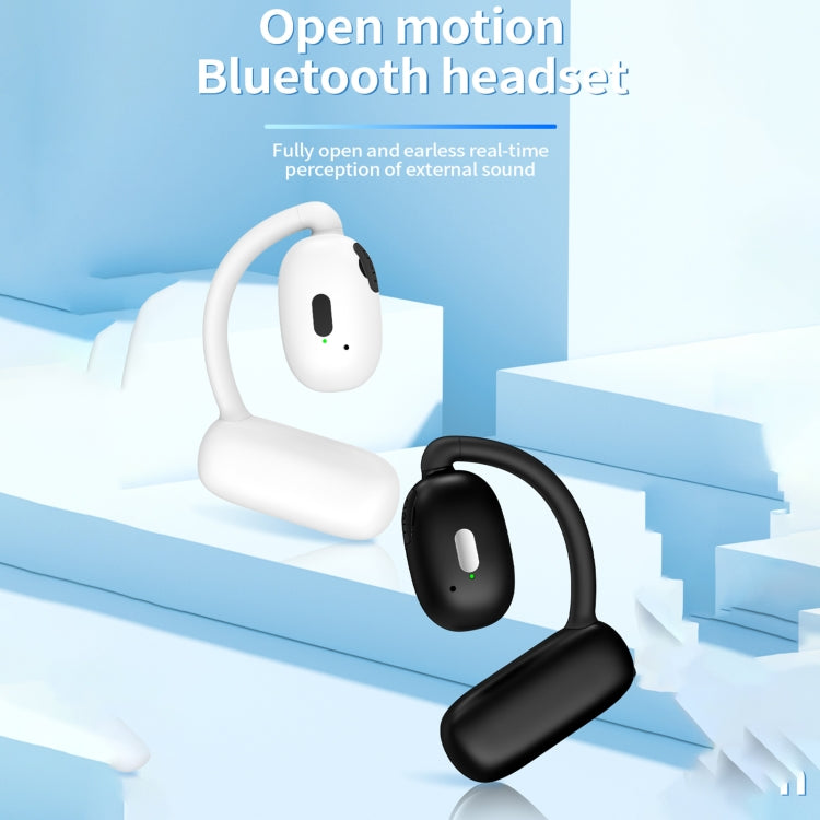 Bluetooth V5.4 Hanging Ear Wireless Earbuds Stereo Sound Headphones(Black) by bashfashion