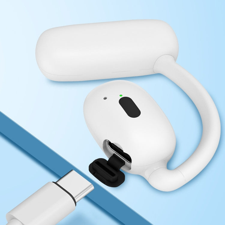 Bluetooth V5.4 Hanging Ear Wireless Earbuds Stereo Sound Headphones(White) by bashfashion