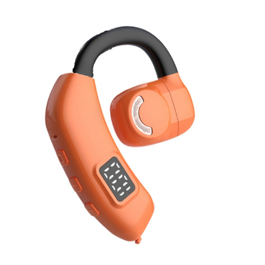 Bluetooth Headset Digital Display Hanging Ear OWS Stereo Sports Earbuds(Orange) by bashfashion