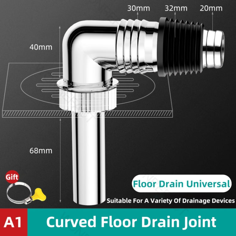 Elbow Type Washing Machine Floor Drain Joint Pipe Connector, Spec: A1 by bashfashion