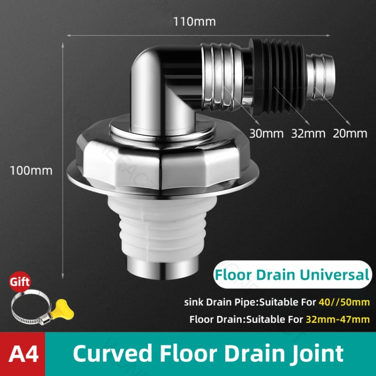 Elbow Type Washing Machine Floor Drain Joint Pipe Connector, Spec: A4 by bashfashion
