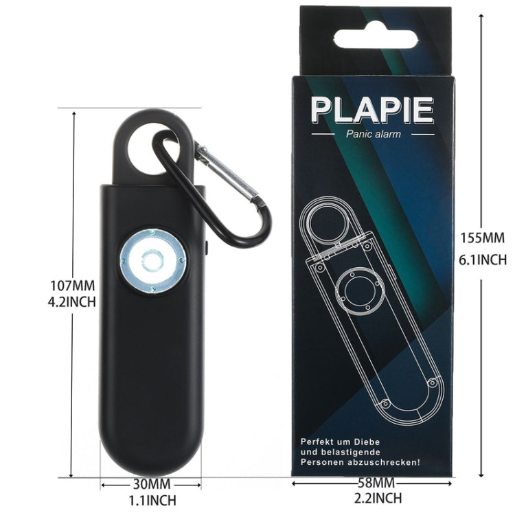 Women Personal Anti-pervert Alarm Outdoor LED Flashing Light Alarm(Black) by bashfashion