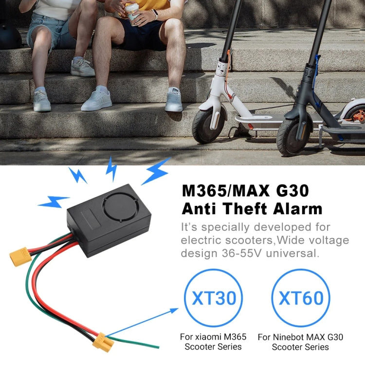 For Ninebot Max G30 Electric Scooter 36-55V Anti-Theft Alarm Detector + 2 Remote Controller by bashfashion