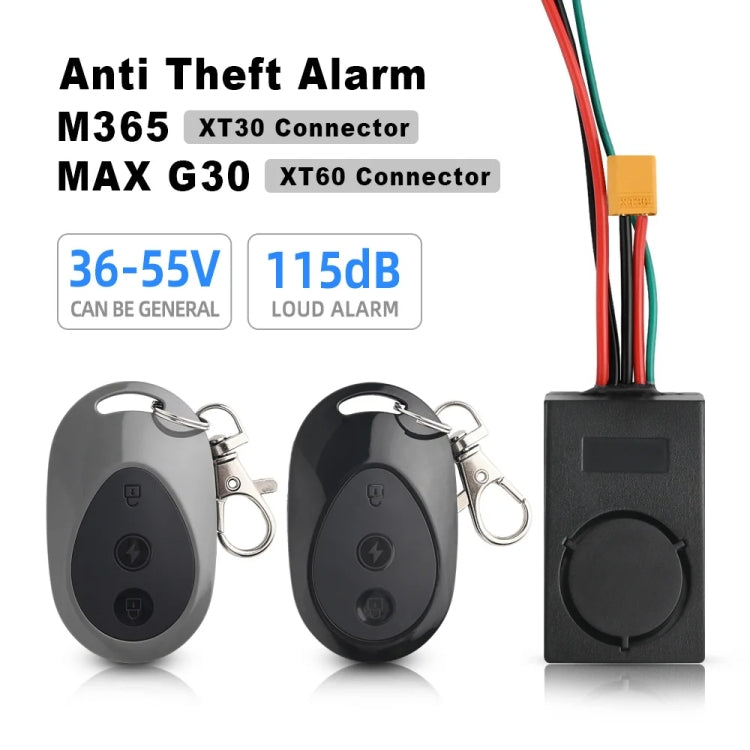 For Ninebot Max G30 Electric Scooter 36-55V Anti-Theft Alarm Detector + 2 Remote Controller by bashfashion