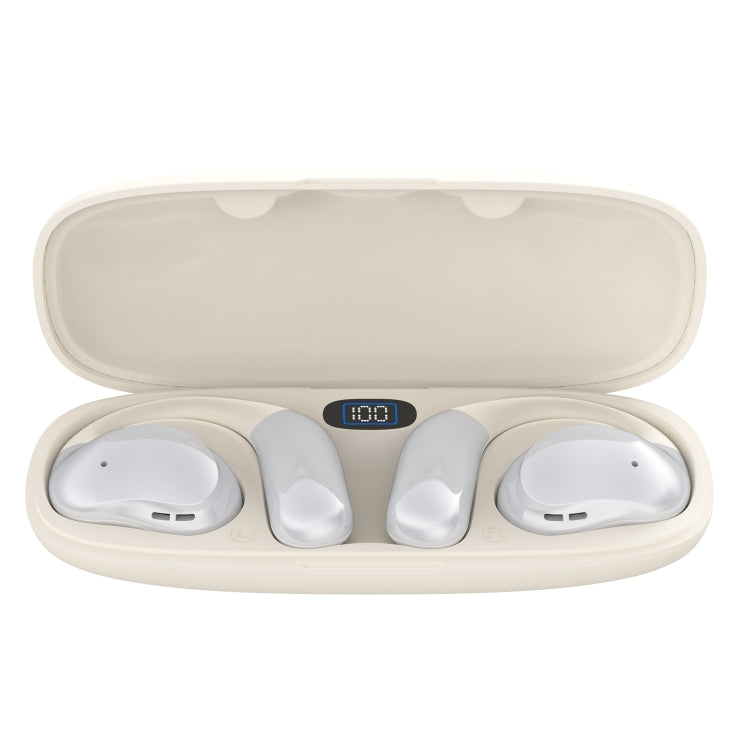 OWS Hanging Ear Bluetooth Earphones With Digital Display Charging Compartment(Skin Color) by bashfashion