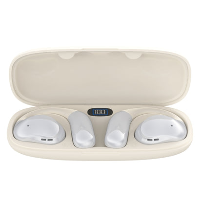 OWS Hanging Ear Bluetooth Earphones With Digital Display Charging Compartment(Skin Color) by bashfashion