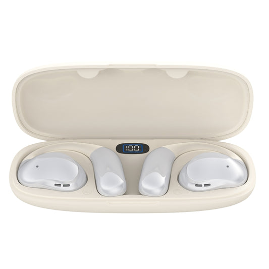 OWS Hanging Ear Bluetooth Earphones With Digital Display Charging Compartment(Skin Color) by bashfashion